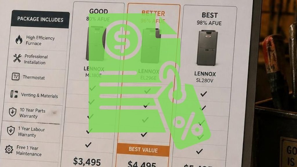 Good, better, best furnace package comparison